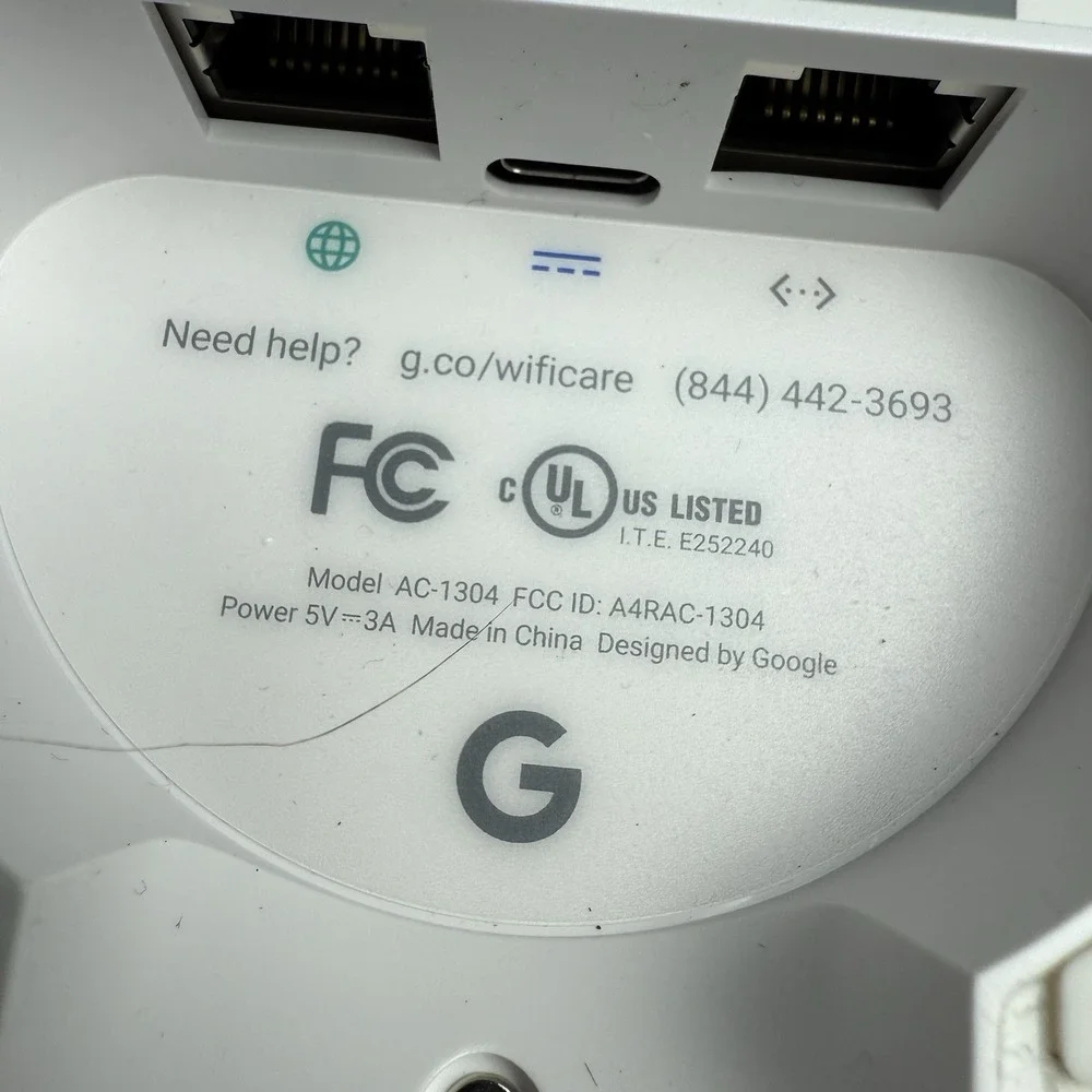 White Google Wi-Fi Whole Home Wireless Router A4RAC-1304 ac-1304